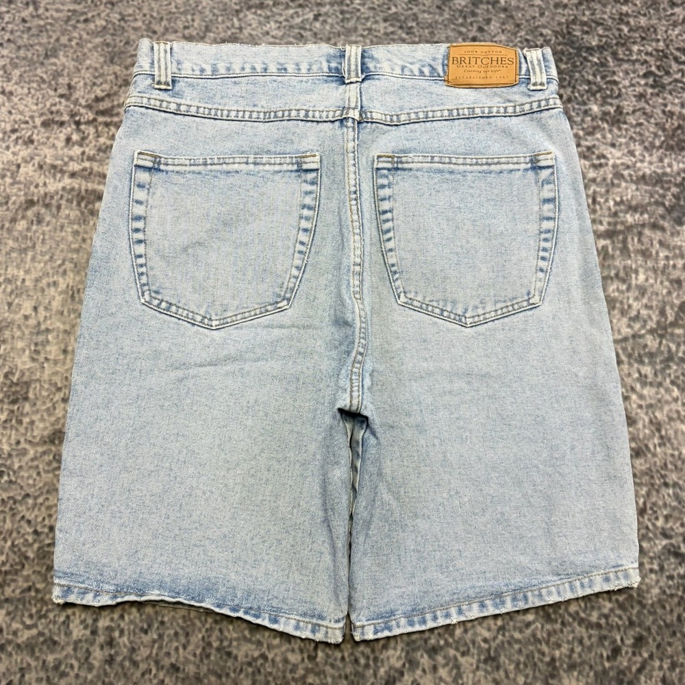VTG 90s Britches Great Outdoors Shorts Mens 36 Blue Utility Skater Denim Jorts